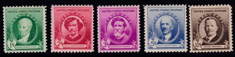 U.S. Famous Americans Issue of 1940 Complete Set (35) VF/NH(**)