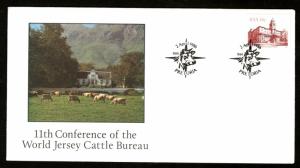 South Africa 1986 Conference of World Jersey Cattle Bureau Special Cover # 6484