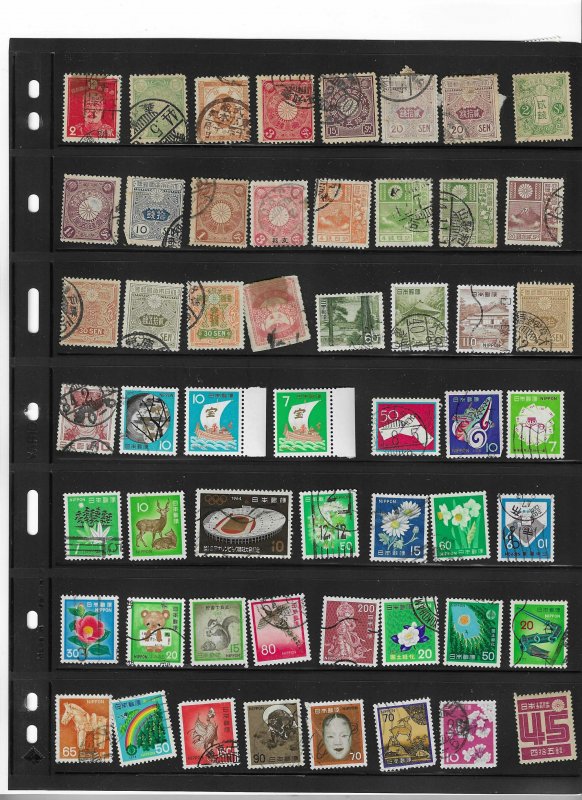 JAPAN COLLECTION ON STOCK SHEET, MINT/USED