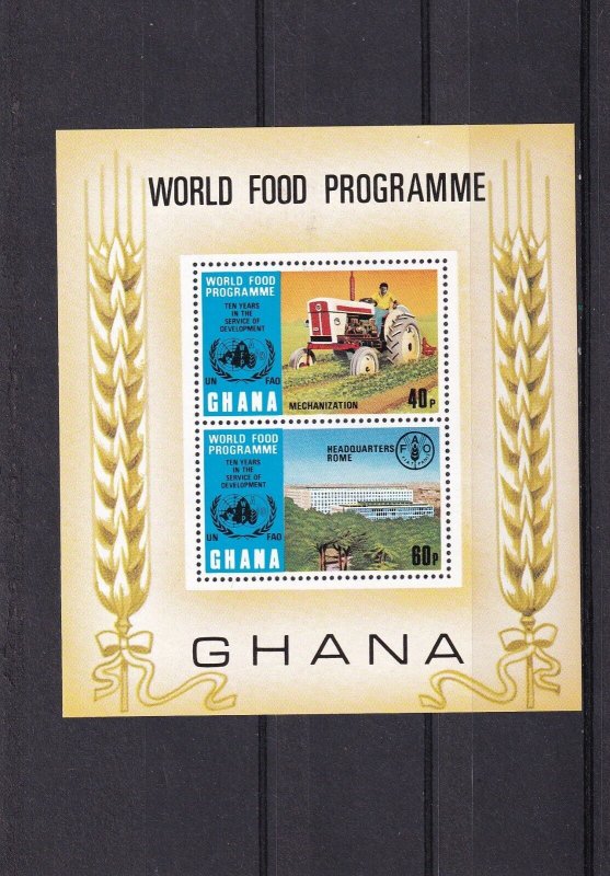 SA12b Ghana 1973 The 10th Anniversary of World Food Programme mint minisheet