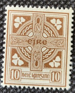 Ireland, 1922-23, Celtic Cross, 10p brown, #75, MNH, SCV$57.50