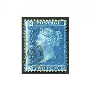 SG45 2d Blue (OK) Plate 8 STATE 1 (early) a few tone spots Ex Chartwell