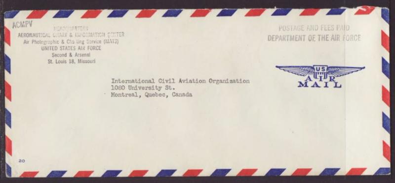 US Air Force to Montreal,QC,Canada # 10 Size Cover