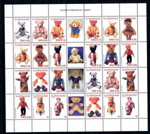 [SUV1308] Surinam Suriname 2005 Toys Teddy bears Miniature Sheet with tab MNH