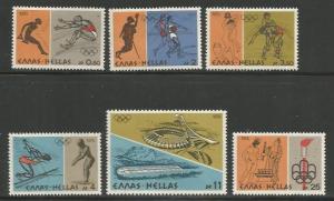 GREECE 1181-1186 MNH OLYMPIC GAMES MONTREAL 1976
