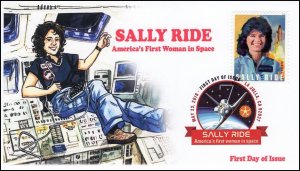 AO- 5283-1, 2018, Sally Ride,  Add-on Cover, First Day Cover, Digital Color Post