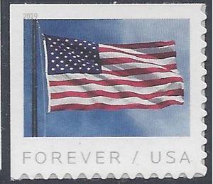 #5344 (55c Forever) US Flag Booklet Single APU 2019 Mint NH