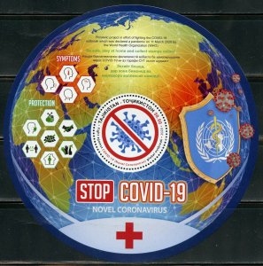 TAJIKISTAN 2020 VIRUS PANDEMIC SOUVENIR SHEET  MINT NH