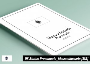 PRINTED MASSACHUSETTS [TOWN-TYPE] PRECANCELS STAMP ALBUM PAGES (298 pages)