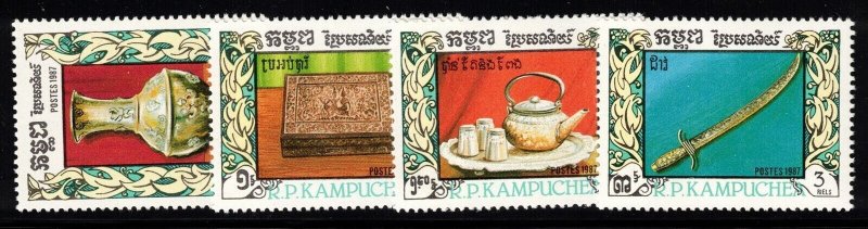 Cambodia Sc 785-8 NH set of 1987 - Silverware