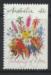 SG 1230  SC# 1164a right margin imperf  Used  Wildflowers perf 14