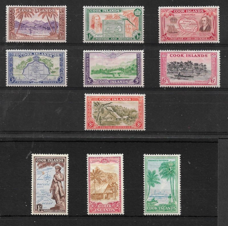 COOK ISLANDS 1949 SET SG 150/159 MINT HINGED Cat £65
