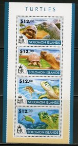 SOLOMON ISLANDS 2015 TURTLES  SHEET   MINT NH