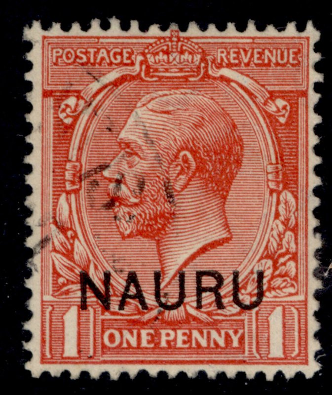 NAURU GV SG2, 1d bright scarlet, FINE USED. Cat £14.