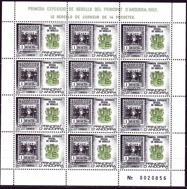 Andorra. 1982. ml159. Stamps on stamps. MVLH.