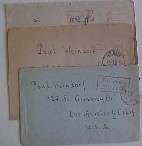 GERMANY TAXE PERQUE RED & VIOLET TUBINGEN JE & DEC.1947 ALSO 7-48 NEUSTADT.3