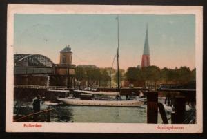 1924 Rotterdam Netherland Picture Postcard Cover Downingtown Pa USA Koningshaven