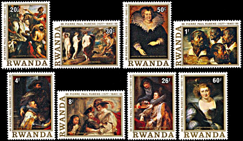 Rwanda 819-826, MNH, Peter Paul Rubens Paintings