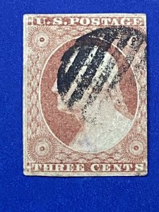 US Stamps-SC# 10A - Used  with Grid Cancel - CV $145.00
