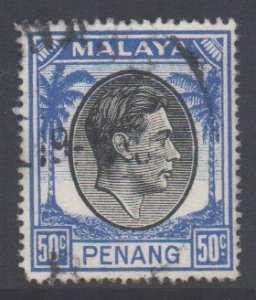 Malaya Penang Scott 19 - SG19, 1949 George VI 50c used