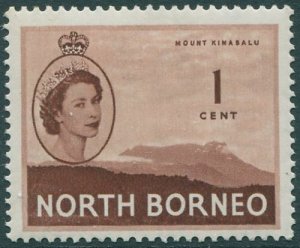 Malaysia North Borneo 1954 SG372 1c brown Mount Kimabalu MLH