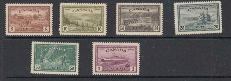 CANADA KSGKK(55) # 268-273 VF-MNH KGV1 PEACE ISSUES CAT VALUE $150