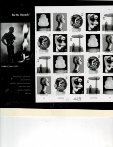 Isamu Noguchi Sculptor 37c US Postage Sheet #3857-61 VF MNH