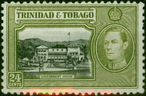 Trinidad & Tobago 1938 24c Black & Olive-Green SG253 Fine MNH (2)