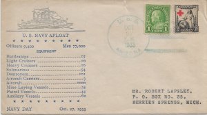 1933 USS Arizona BB-39, Navy Day to Berrien Springs, Mi (N7823)