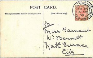 28557 -  SOUTH AUSTRALIA  - Postal History -   POSTCARD for the City   1906  ADE