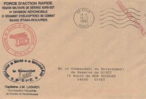 France Military Free Mail 1992 55 Etain, Meuse to Le Commandant de la Brigade...