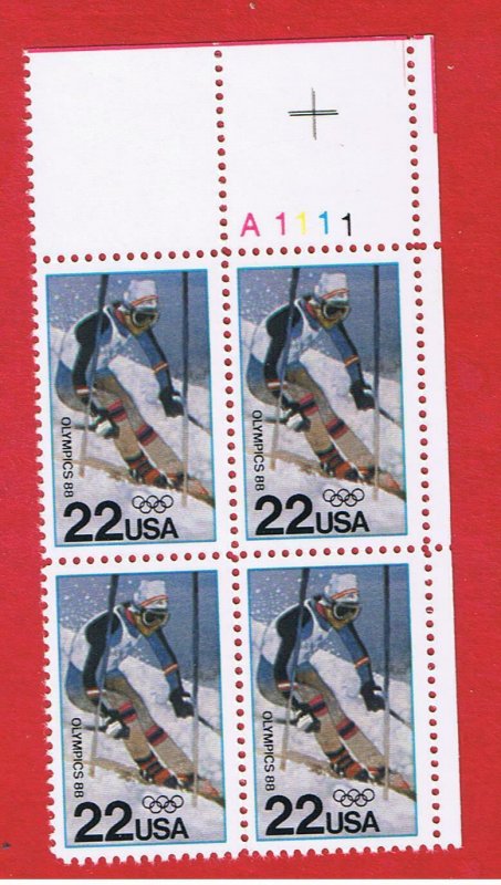 #2369  MNH OG plate block of 4  Olympics  Free S/H