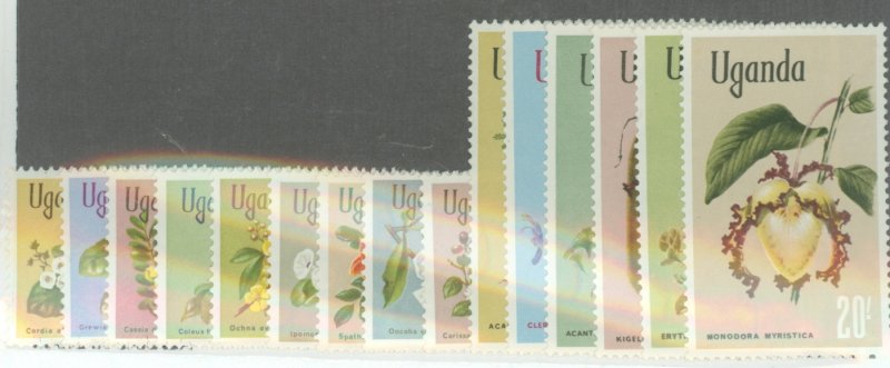 Uganda #115-129 Unused Single (Complete Set) (Flowers)