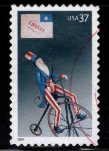 USA Scott 3776 Used Uncle Sam on Bicycle