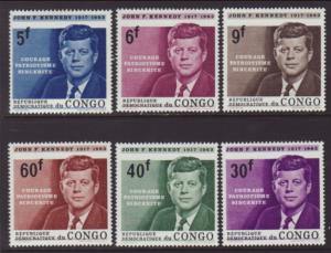 Congo 514-519 Kennedy MNH VF