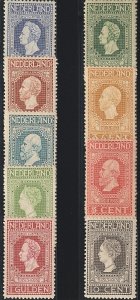 EDSROOM-O16767 Netherlands 90-98 MNH 1913 Short Set to 1 Guilder CV$341