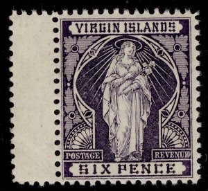 BRITISH VIRGIN ISLANDS QV SG47, 6d dull violet, LH MINT.