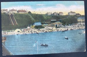 1907 Gibraltar Picture Postcard Cover To Brentwood England Beach & Lifeboat