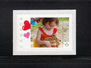 GIRL and BUNNY, RABBIT = Picture Postage stamp MNH Canada 2013 [p4f12/7]