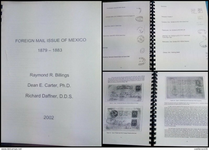 RJ) 2002 MEXICO, FOREIGN MAIL ISSUE OF MEXICO 1879 -1883 BY RAYMOND R BILLINGS D