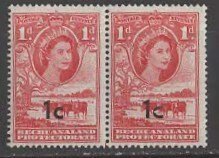 Bechuanaland # 169  New Currency - 1c Overprint pair   (1) Mint NH