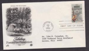 2096 Fire Prevention ArtCraft FDC with typewritten address