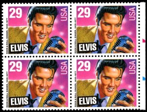 US Sc 2721 - MNH BLOCK of 4 - 1993 29¢ Elvis Presley
