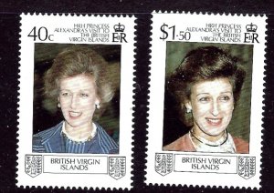 British Virgin Is 618-19 MNH 1988 Royal Visit    (ap3412)