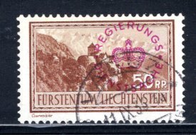 Liechtenstein #O18  Used    VF   CV $17.50 ....   3510419