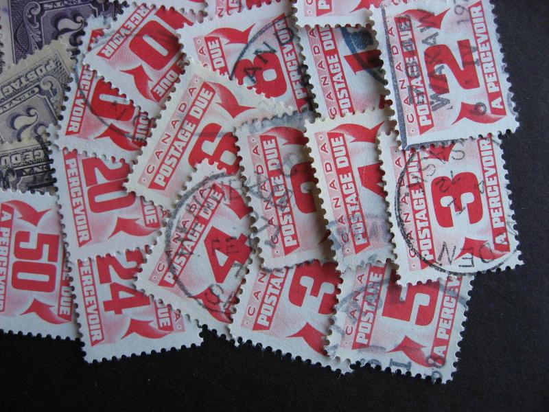 CANADA 49 different U & M postage due stamps, interesting group check them out!