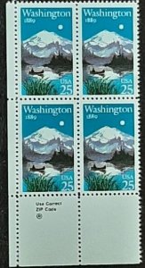 US Scott # 2404; 25c Washingtoni; block of 4 from 1989; MNH, og; VF/XF centering