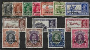 BAHRAIN SG20/35 1938-41 DEFINITIVE SET TO 10r USED