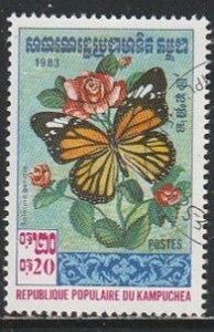 1983 Cambodia - Sc 386 - used VF - 1 single - Butterfly