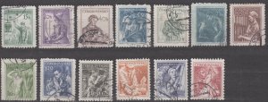 Czechoslovakia Scott #645-657 1954 Used